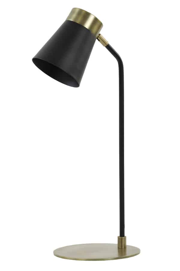 Bureaulamp Braja 8211 22x20x55 Cm 8211 Mat Zwart Brons 8211 Rhb Home Amp Living