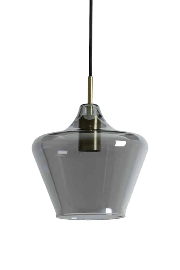 Hanglamp Solly 8211 22 215 21 Cm 8211 Antiek Brons Smoked Glas 8211 Rhb Home Amp Living