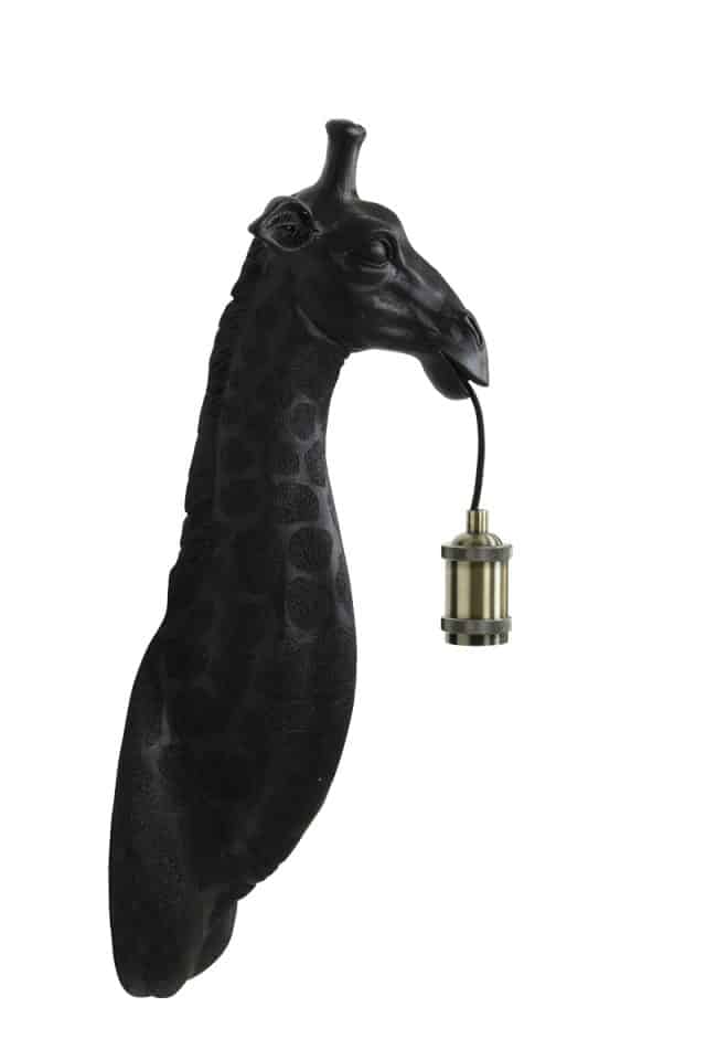 Wandlamp Giraffe 8211 20 5x19x61 Cm 8211 Mat Zwart 8211 Rhb Home Amp Living