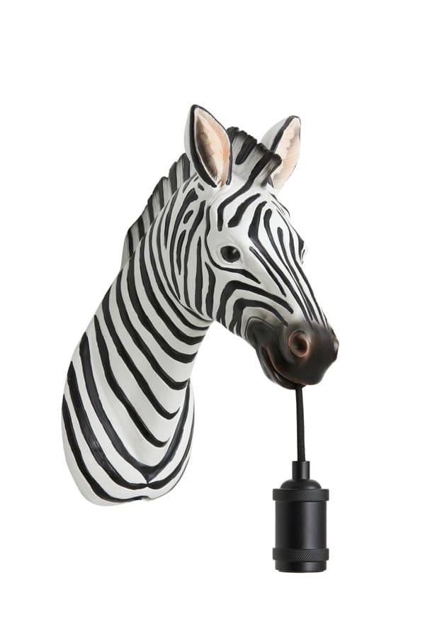 Wandlamp Zebra 8211 34 5x16x24 5 Cm 8211 Zwart Wit 8211 Rhb Home Amp Living