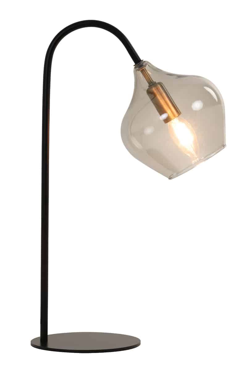 Tischlampe Rakel 8211 28x17x50 5 Cm 8211 Matt Schwarz Geräuchert 8211 Rhb Home Amp Living