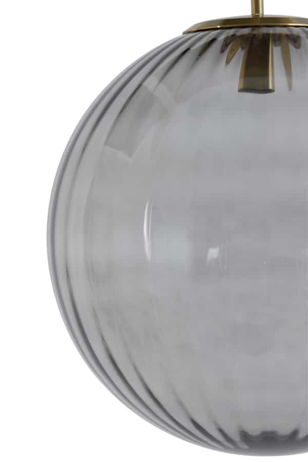 Hanglamp Magdala 8211 48 Cm 8211 Glas Lichtgrijs Goud 8211 Rhb Home Amp Living