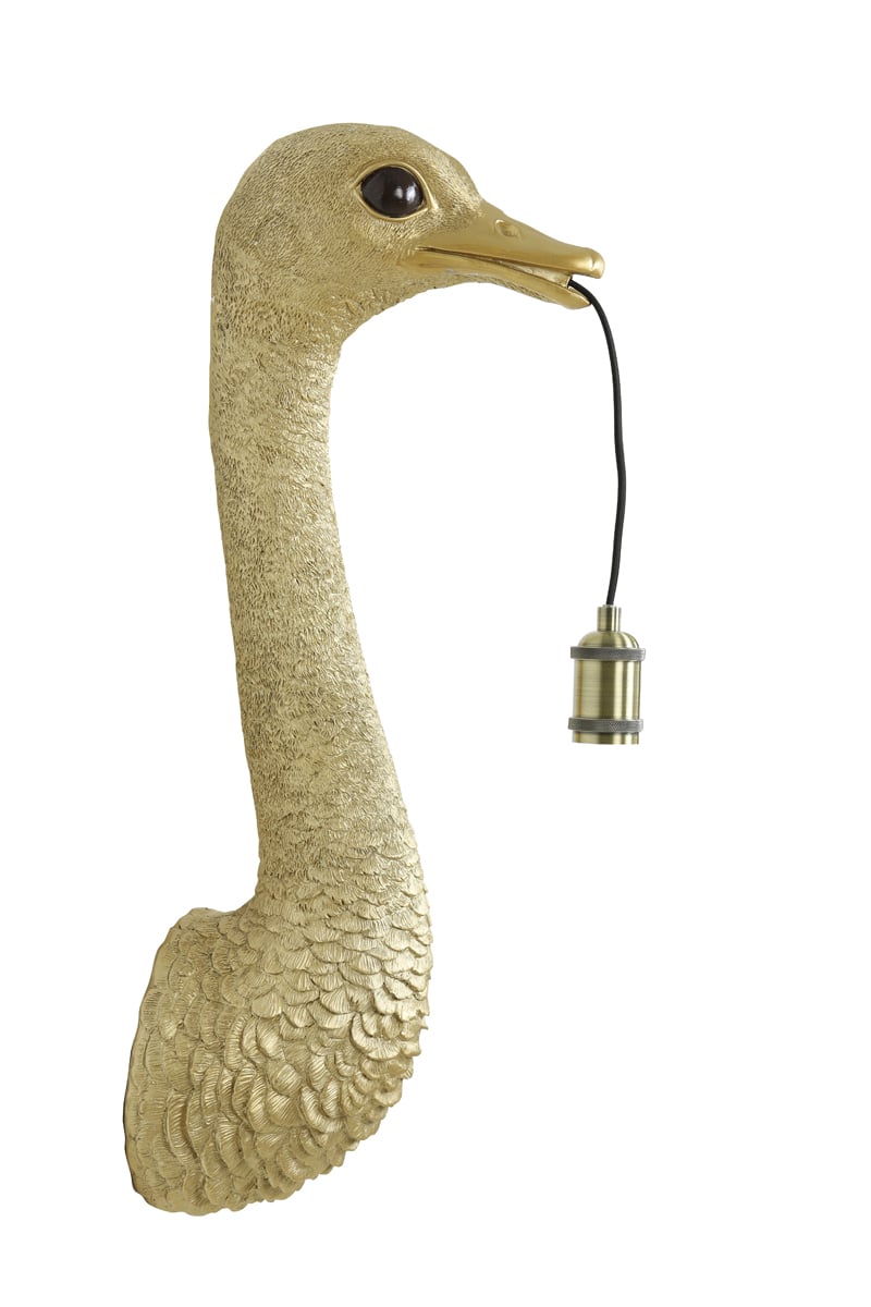 Wandlamp Ostrich 8211 25x19x72 Cm 8211 Goud 8211 Rhb Home Amp Living