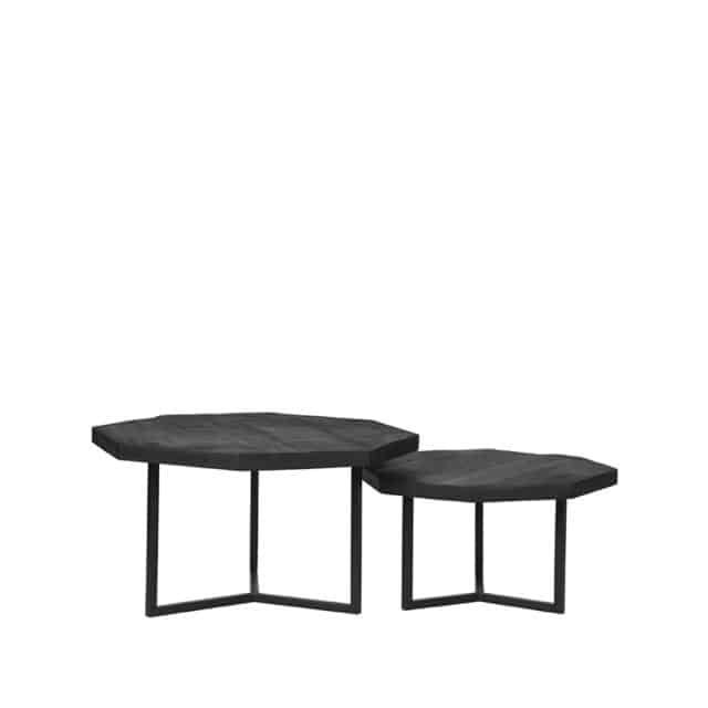 Couchtisch-Set Figur 8211 Schwarz 8211 Mangoholz 8211 Rhb Home Amp Living