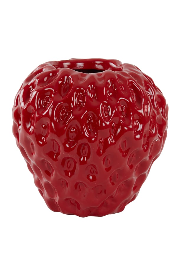 Vase Deco Strawberry 8211 35x34x33 Cm 8211 Glänzend Rot 8211 Rhb Home Amp Living