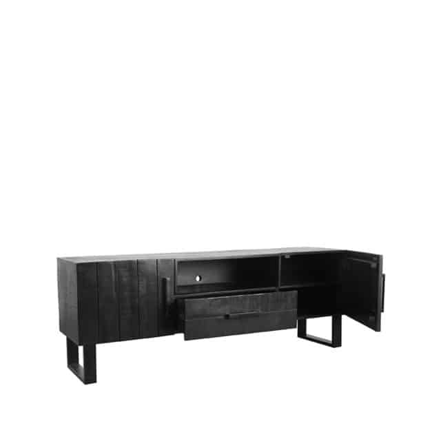 TV-Möbel Santos 8211 Schwarz 8211 Mangoholz 8211 168 Cm 8211 Label51 8211 Rhb Home Amp Living