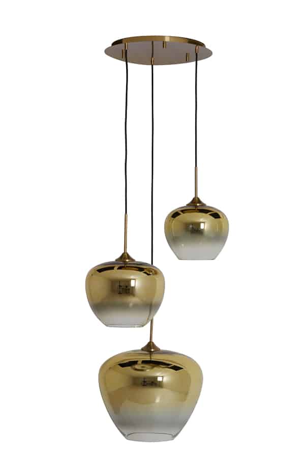 Hängeleuchte Mayson 3l 8211 40 215 160 Cm 8211 Glas Gold Klar 8211 Gold 8211 Rhb Home Amp Living