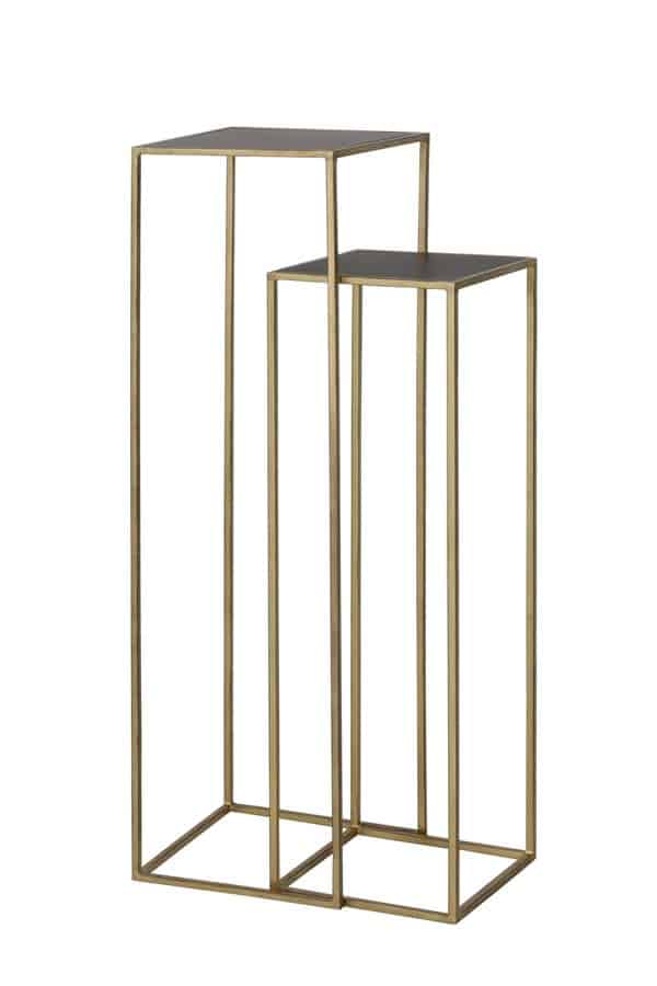 Pilaar S 2 Boca 30x30x100 35x35x120 Cm 8211 Zwart Goud 8211 Rhb Home Amp Living