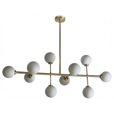 Hängeleuchte Edmond 8211 Satin Gold 8211 Horizontal 10 Lampen 8211 Opjet 8211 Rhb Home Amp Living