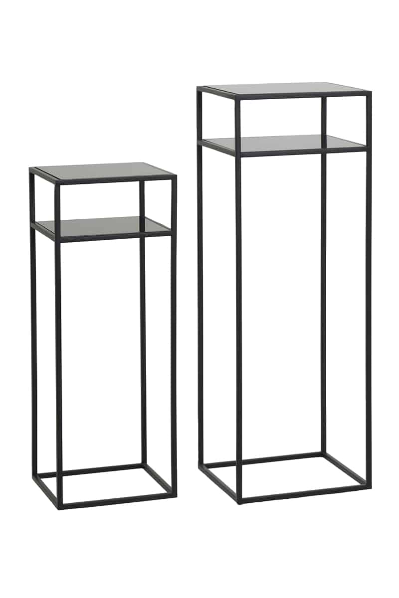 Säule S 2 Bilo 8211 30x30x80 35x35x100 Cm 8211 Matt Schwarz Glas Schwarz 8211 Rhb Home Amp Living