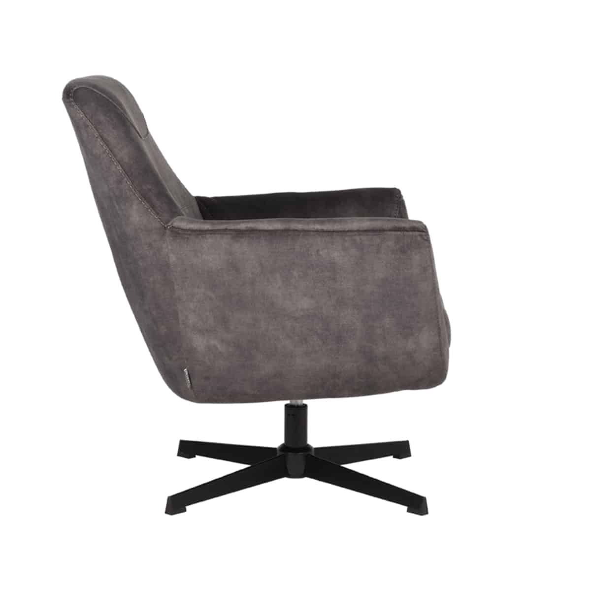 Fauteuil Toby 8211 Antraciet 8211 Velours 8211 Label51 8211 Rhb Home Amp Living