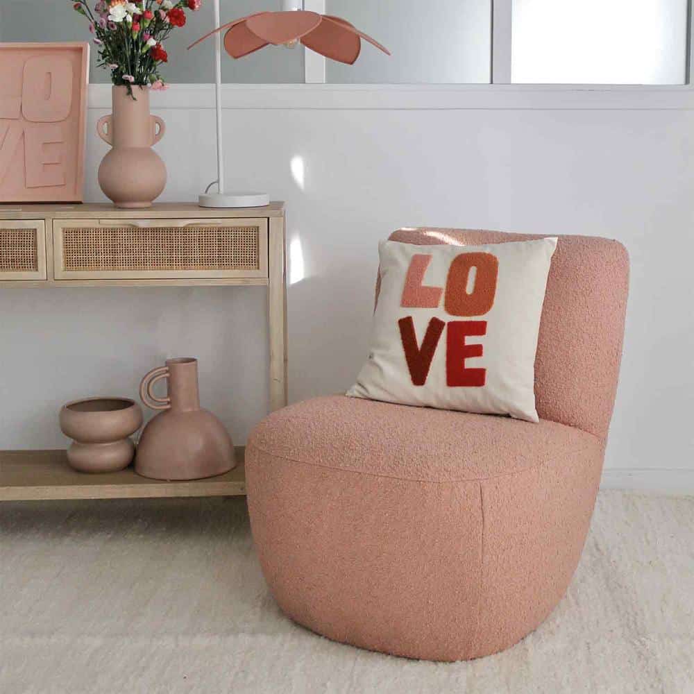 Fauteuil Eve 8211 Boucle Roze 8211 Rhb Home Amp Living